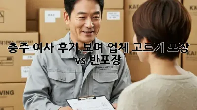 충주 이사, 후기 보며 업체 고르기: 포장 vs 반포장?