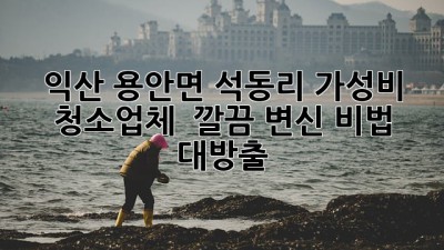 익산 용안면 석동리 가성비 청소업체 ✨ 깔끔 변신 비법 대방출!